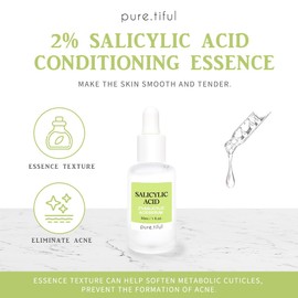 pure.tiful 2% Salicylic Acid Conditioning Essence(30ml) Essence Texture,Eliminate Acne