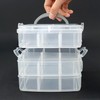 JPAR 3-level compartmentalized stacked small item organizer Translucent 2ea