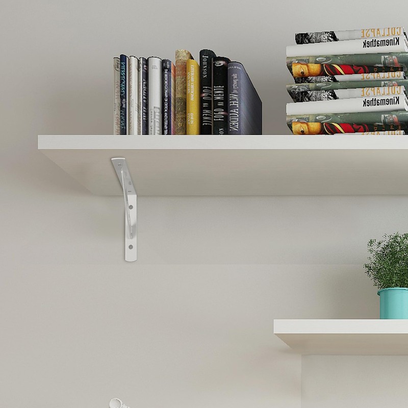 Pack of 8 Shelf Brackets, 90 Degree Shelf Brackets, Metal