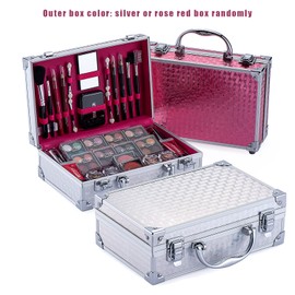 32 Items Makeup Set, Cosmetics Make-Up Cassette, Cosmetic Eyeshadow Palette, with Concealer, Face Powder, Blush, Lipstick, Eyebrow Powder and Eyeliner