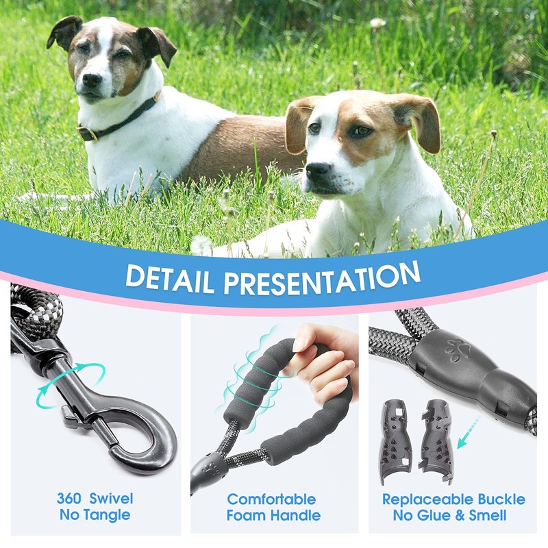 BAAPET 2/4/5/6 FT Dog Leash with Comfortable Padded Handle and