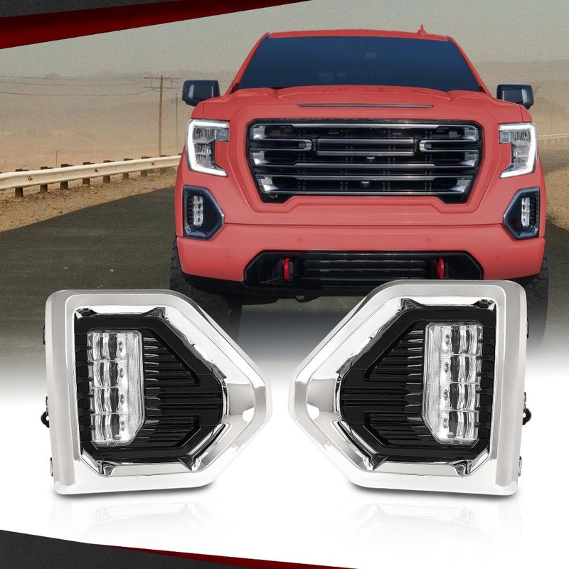 CROSSDESIGN Switchback LED Fog Lights w/Switch & Bezel Compatible with