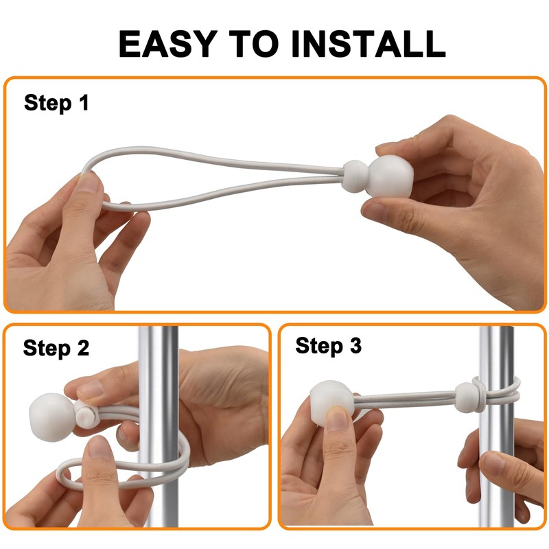 Universal Bungee Tie Downs, MARRTEUM Ball Bungee Cords Multipurpose Elastic
