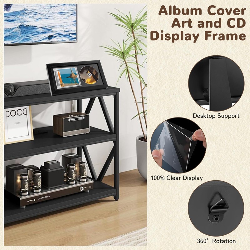 Could Spark CD Frame Display Case-14.2" x 7.9"Black Style with
