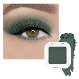 evpct Paleta de sombra de ojos verde oscuro mate, paleta de sombras de ojos verde bosque, maquillaje individual para mujeres mayores, mate, alto pigme