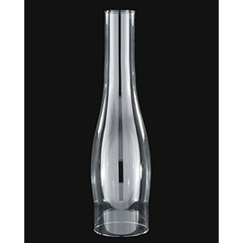 B&P Lamp® 3 Inch by 12 Inch Clear Glass Slimline Lamp Chimney for Vintage and Antique Style Lamps