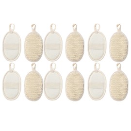 Body Exfoliator,Natural Loofah Sponge Pads,Armastuse Bath Sponge 12 Pcs Loofah Body Wash Scrubber Bath Towel Beauty Sponge Back Rubbing