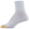 GOLDTOE Women's Classic Turn Cuff Socks, Multipairs, White (6-Pairs), Shoe