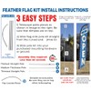 NOW OPEN Advertising Swooper Feather Flag Banner with Pole Kit