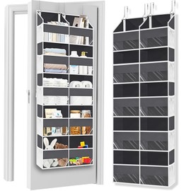 Over the Door Organizer 5 Tiers, Extra Large Behind Door Storage of 10 Compartments, 80 lbs Weight Capacity Over Door Organizer, Door Hanging Organizer for Closet, Diaper Organizer, Room storage