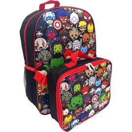 Ruz Kawaii Avengers 16" Backpack With Detachable Lunch Box