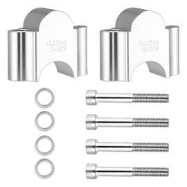 KEMIMOTO Steering Wheel Post Bike 1.2 inch (30 mm) Up Handle Spacer Universal Diameter 0.9 inch (22 mm) / 0.8 inch (22.2 mm) Bar 7/8 inch Handlebar Riser Standard CNC Machined Silver