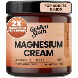 Magnesium Cream - Unscented Topical Lotion - Highly Concentrated with 2 Types of Magnesium, Made in USA, All-Natural