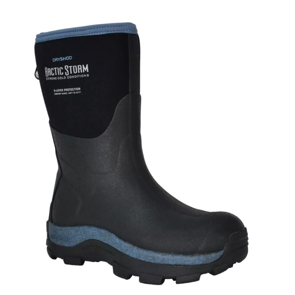 Style Dryshod Size 6 Arctic Storm Women's Mid Black/Blue ARS-WM-BL