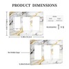 VGHOKO Decorative Outlet Covers with Abstract Marble Gold White Texture