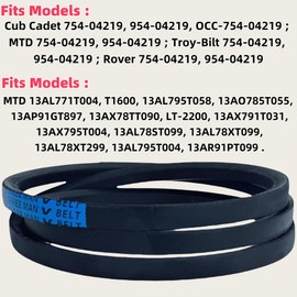 954-04219 754-04219 Deck Belt 1/2" x 103-1/4" - Replacement for John Deere GX20072 GY20570, Cub Cadet LTX10145 LTX1046VT, MTD Troy-Bilt Lawn Tractors with 46-inch Deck