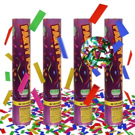 Confetti Cannon x 4 Pieces, XiXiRan Party Popper Confetti, Confetti Cannon Birthday, Confetti Popper Wedding, Confetti Cannon (Paillets)