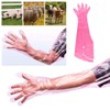 AIMALL 50PCS Disposable Veterinary Long Arm Gloves 37.4 Inch Pink