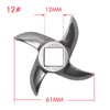 12# Meat Grinder Blade Stainless Steel Knife Cutter Replacement for