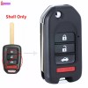 KEYECU Upgraded Uncut Flip Remote Key Shell Case 4Button for