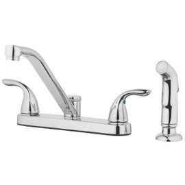 Aqua Vista 25-K82CS-CH-AV Kitchen Sink Faucet with Side Spray, Polished Chrome Two Handle