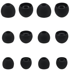 ALXCD Ear Tips Compatible with LG Tone Style HBS-SL5 Earbuds, 6 Pairs S/M/L Sizes Replacement Soft Silicone Earbuds Tips Eartips Ear Tips, Compatible with LG Tone Style HBS-SL5, Black