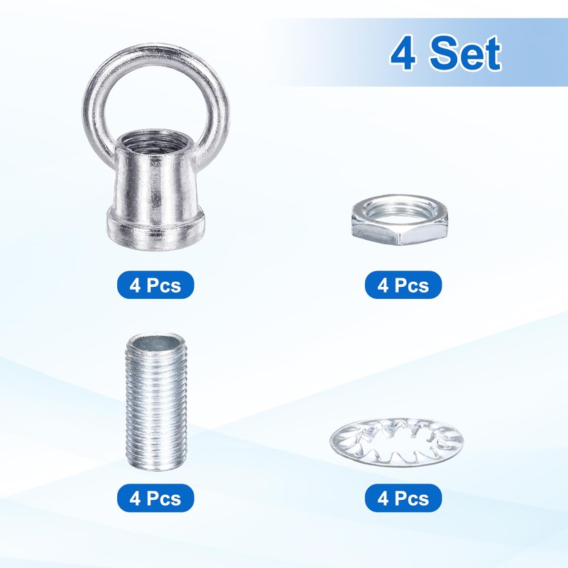 PATIKIL 18Lb Load Lamp Female Loop Holder, 4 Set Lifting