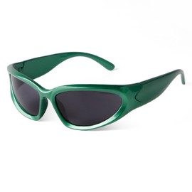 SORVINO Wrap Around Sunglasses for Men Women Oval Sunglasses Sport Shades Sliver Eyeglasses y2k