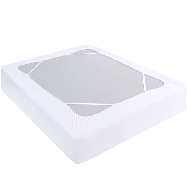 Box Spring Cover Twin Size, Elastic Fabric Wrap Around 4