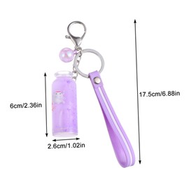 FOMIYES 1 PC Adorable Floating Milk Bottle Key Chain Pendant Creative Pig Design for Bags Car Keys Luggage Decoration Fashionable and Practical Accessory