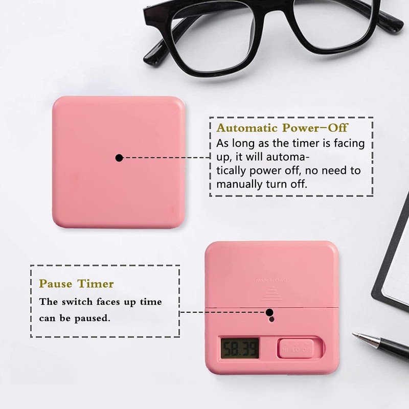 DQDEDIAN Cube Timer, Kids Timer with Gravity Sensor Flip 15