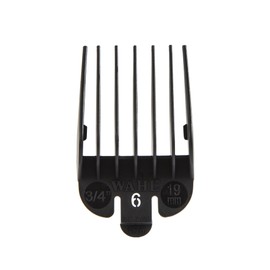 Wahl Professional #6 Guide Comb Attachment - 3/4" (19.0mm) - 3174-001 – Great for Professional Stylists and Barbers -- Black in Color