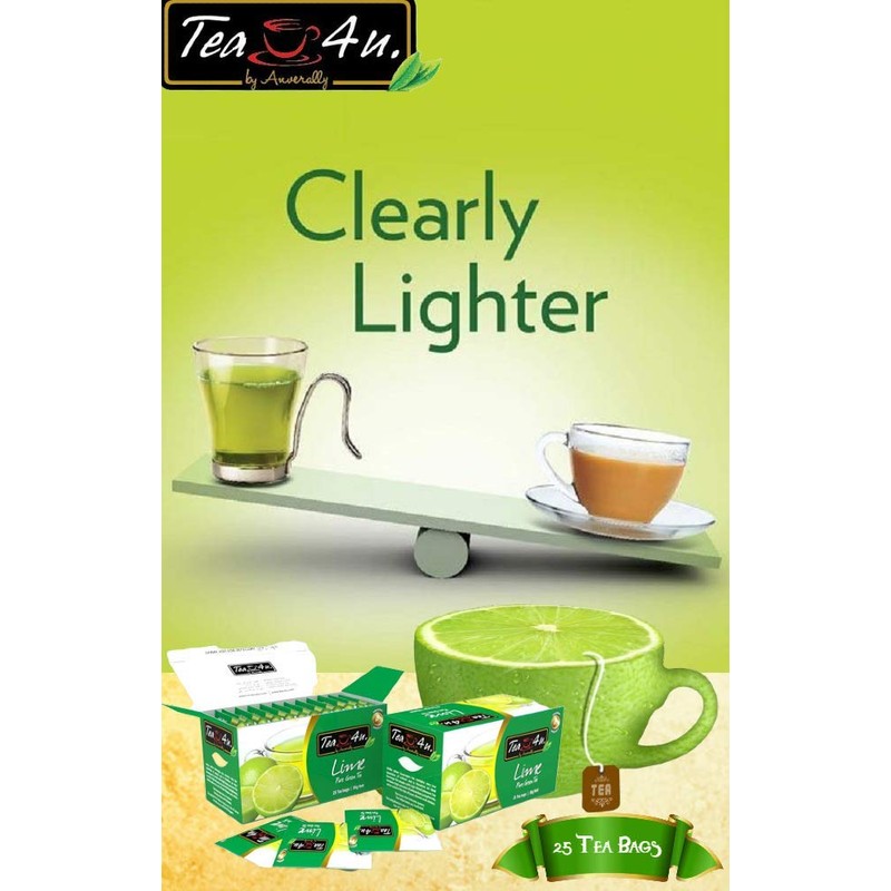 Tea4U Green Tea Bags with Lime