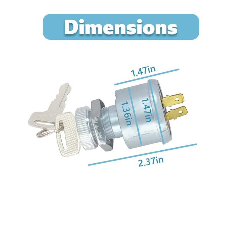 Ignition Switch and Key Replace 17421G1 17134G1 Fit for E-Z-GO