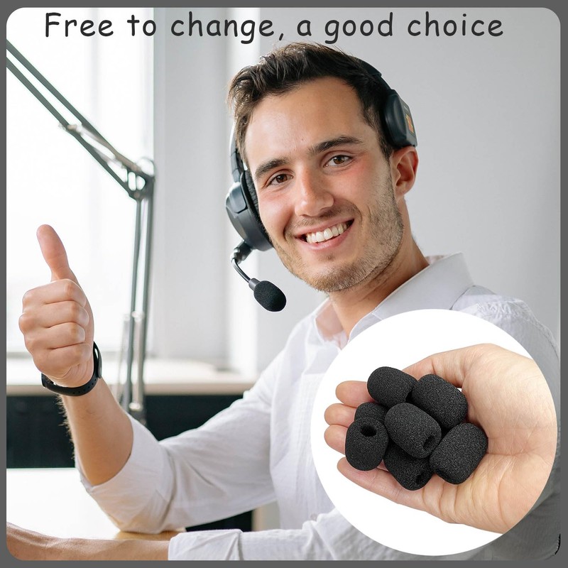 30 Pack Mini Size Lapel Headset Mic Foam Covers Microphone