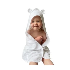 Generic Baby/Toddler Hooded Bath Towel with Ears Approx 75cm x 75cm 100% Cotton