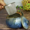 Stylish Kutani Ware Teapot Pot, Ginsayama Tea Flower Pot, Ceramic,