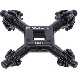 BGS Diy 8625 | 4 Size Drill Chuck Wrench | for most chuck Sizes | Ø 4 / 5.5 / 6 / 7 mm