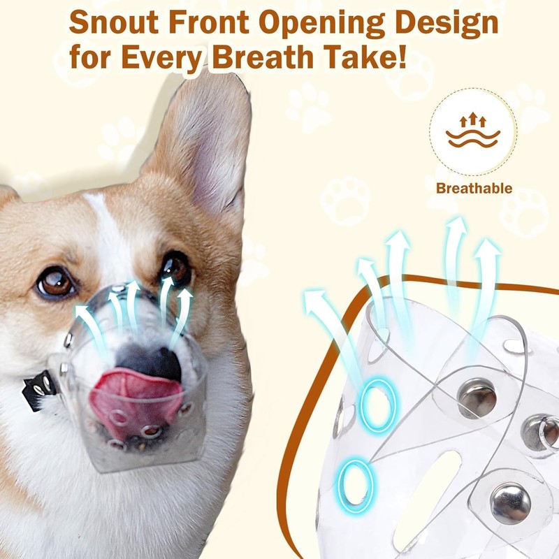 Mayerzon Dog Muzzle, Basket Muzzle for Small Medium Dogs Poodle