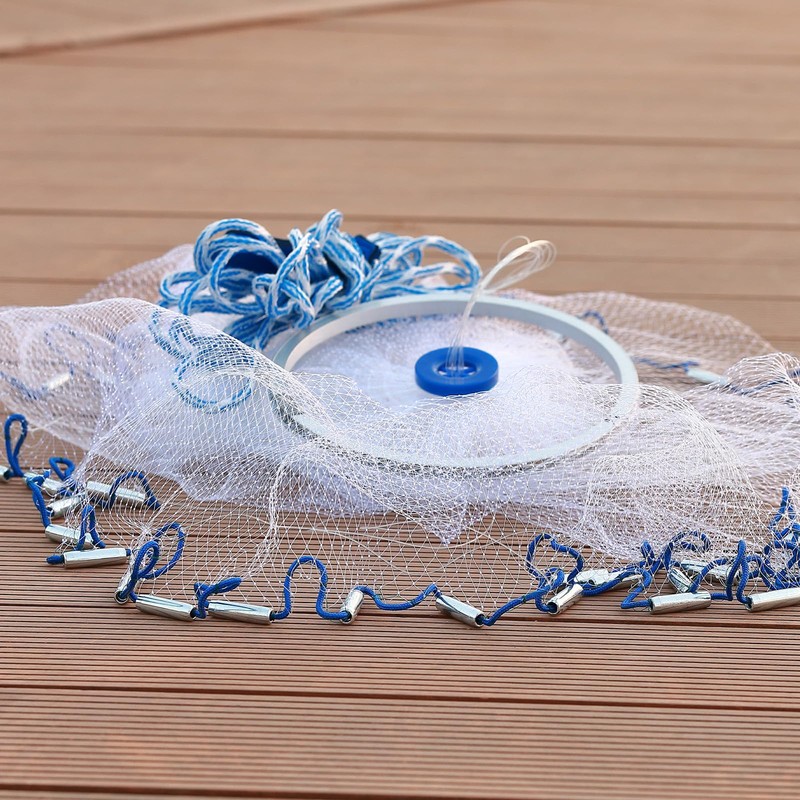 Cast Nets for Fishing Saltwater Fishing Net with Aluminum Ring