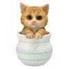 Figuren Shop GmbH Cat in Flower Pot - Orange Tabby