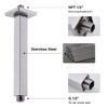 Square Shower Arm with Flange 8 Inch Straight Ceiling Mounted