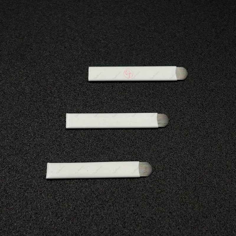 30pcs White Disposable Microblading Blades Nano 0.16mm U24 Tebori Blades
