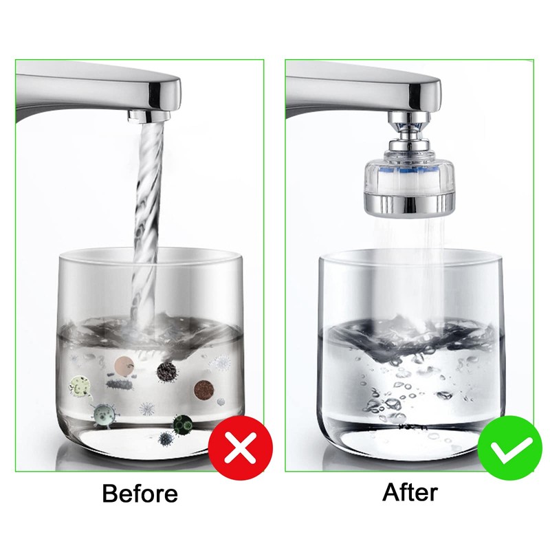 Bahan alamy Water Filter Tap Rotatable Tap Filter with 6