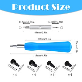 Ring Screwdriver, Ring Doorbell Screwdriver, Spare Screws for Ring Doorbell, T6 T15 Lost Ring Doorbell Screwdriver with 16 pcs Ring Doorbell Screws for Video Doorbell, Video Doorbell(Blue)