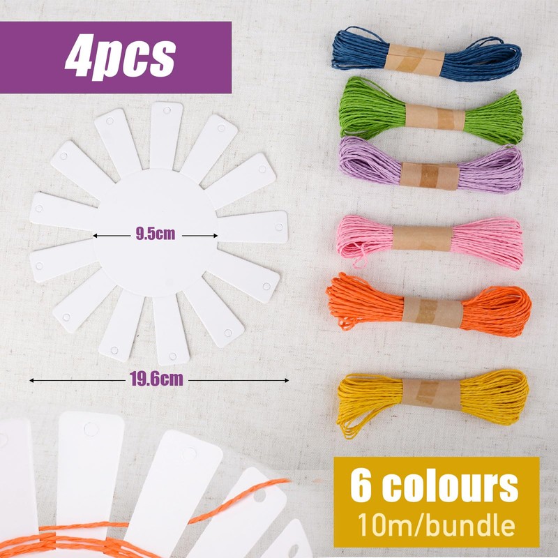 GEBETTER Set of 4 Easter Baskets Craft Sets Basket Weaving