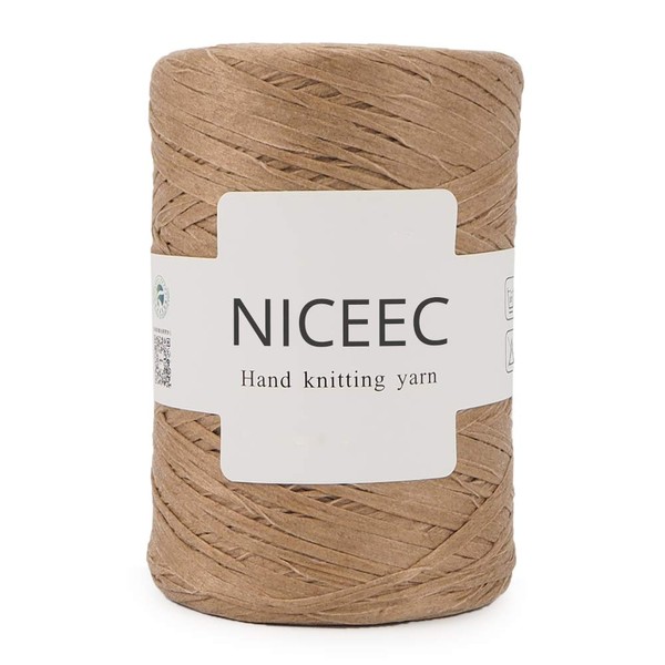 NICEEC Kraft Paper Yarn Raffia Yarn Soft Craft Ribbon Yarn