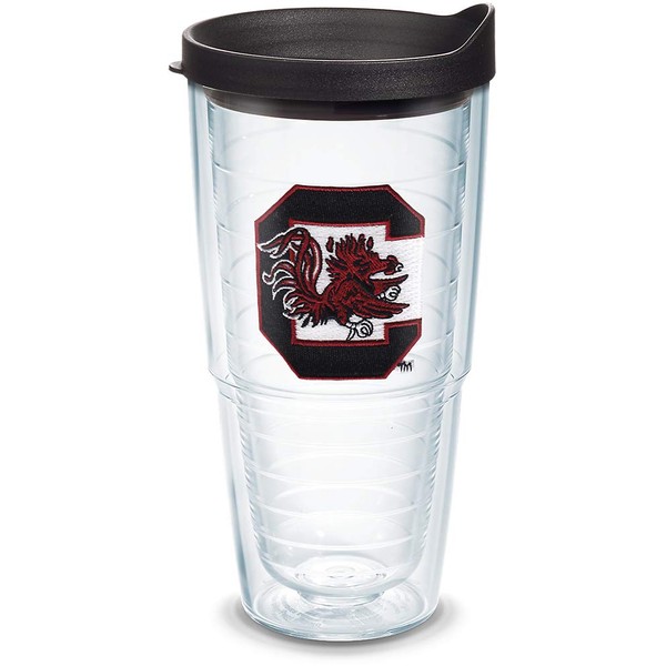 Tervis Made in USA Double Walled University of South Carolina Gamecocks Insulated Tumbler Cup Keeps Drinks Cold & Hot, 24oz, Gamecock Logo