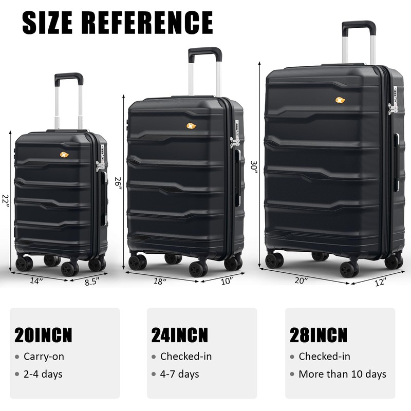 MGOB 28 Inch Luggage with Spinner Wheels, Large Hard Shell