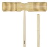A-Star Two Tone Wood Block Guiro Scraper with Wooden Beater,